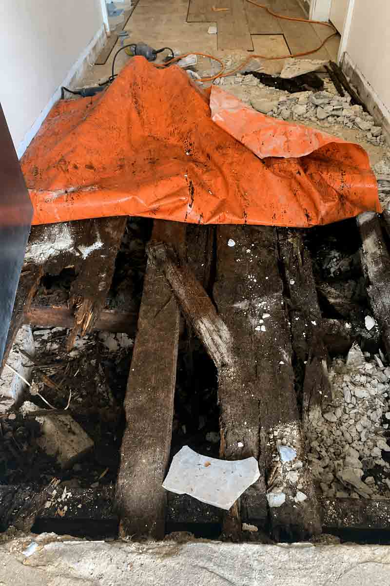 damaged subfloor